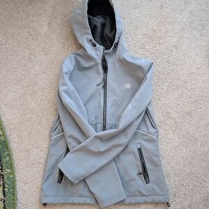 New Balance Light Gray Hooded Softshell Jacket